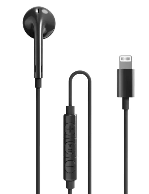 Ravpower Mono Earphone Lightning Connector - Black - Tashqila Ravpower Mono Earphone Lightning Connector - Black - Tashqila